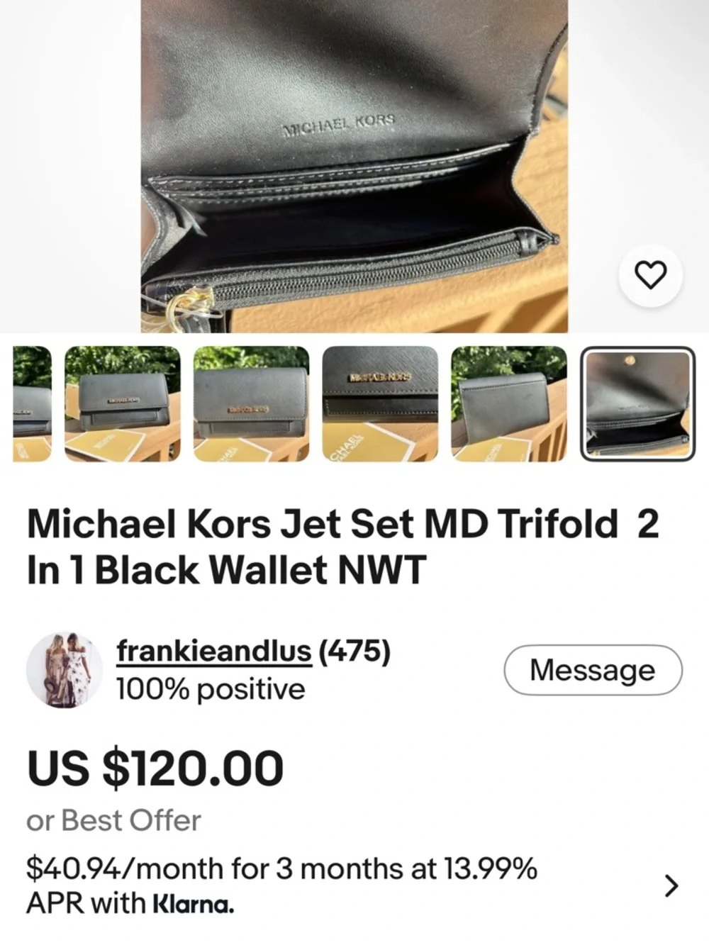 Michael Kors Black Saffiano Crossbody Wallet‎